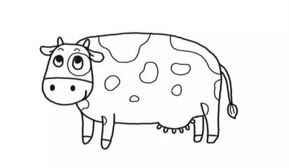 奶牛怎么画（奶牛怎么画简笔画）